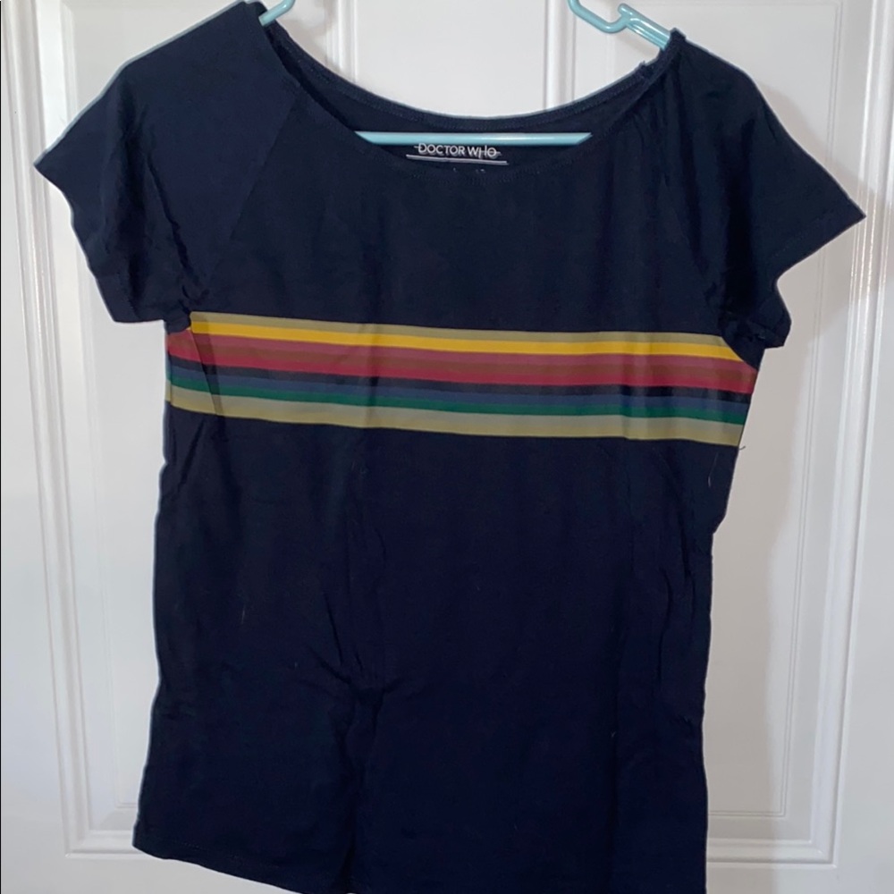 Her Universe Navy Top with Multicolor Stripes